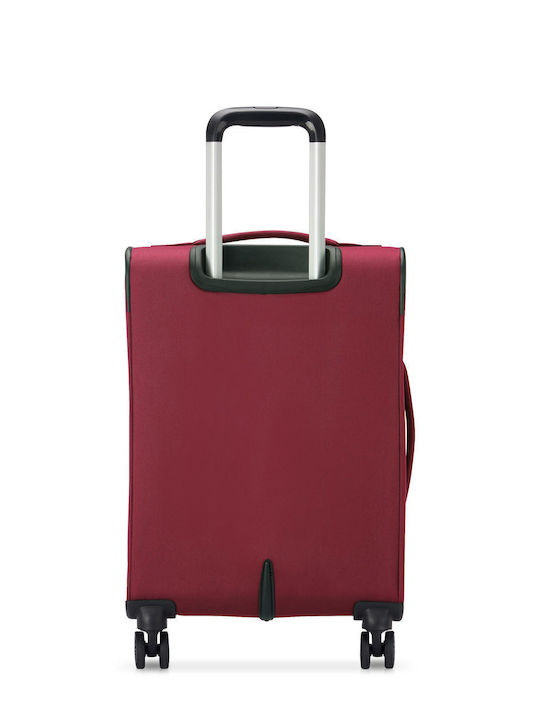 Delsey Pin Up Βαλίτσα Ταξιδίου Καμπίνας Υφασμάτινη Burgundy με 4 Ρόδες Ύψους 56εκ.