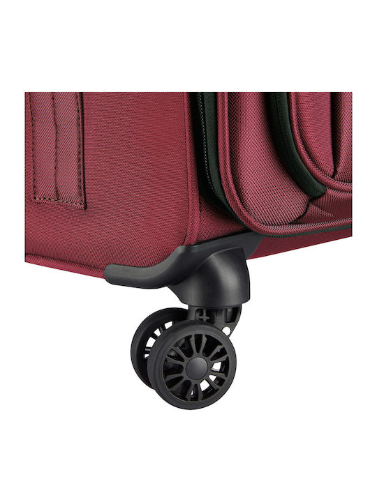Delsey Pin Up Βαλίτσα Ταξιδίου Καμπίνας Υφασμάτινη Burgundy με 4 Ρόδες Ύψους 56εκ.