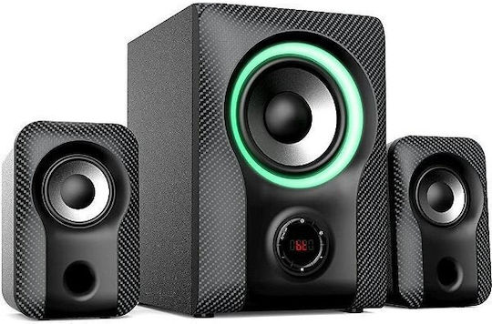 Fenda Ηχοσύστημα 2.1 F&D F590X 60W με Digital Media Player και Bluetooth Μαύρο