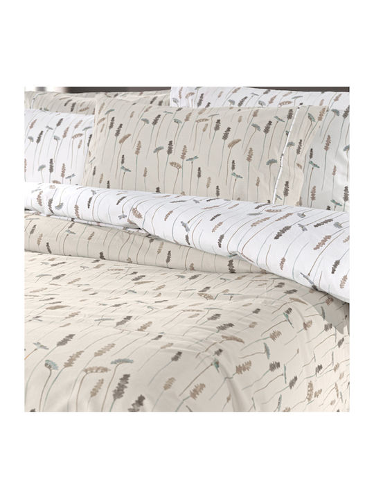 Guy Laroche Bettbezug-Set Baumwolle Einzelbett mit Kissenbezug 165x225 Elodie Natural