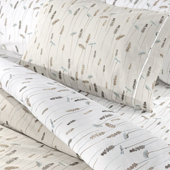 Guy Laroche Bettbezug-Set Baumwolle Einzelbett mit Kissenbezug 165x225 Elodie Natural