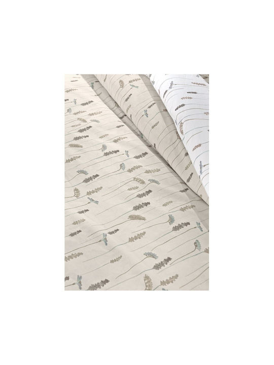 Guy Laroche Bettbezug-Set Baumwolle Einzelbett mit Kissenbezug 165x225 Elodie Natural