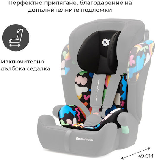Kinderkraft Comfort Up Baby Car Seat High-back Booster i-Size Happy Shapes 9-36 kg