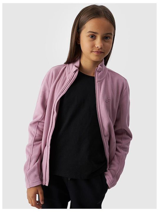 Kinder-Sweatshirtjacke Fleece Rosa
