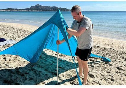 New Camp Lycra Strandsonnenschutz 4 Personen Blau