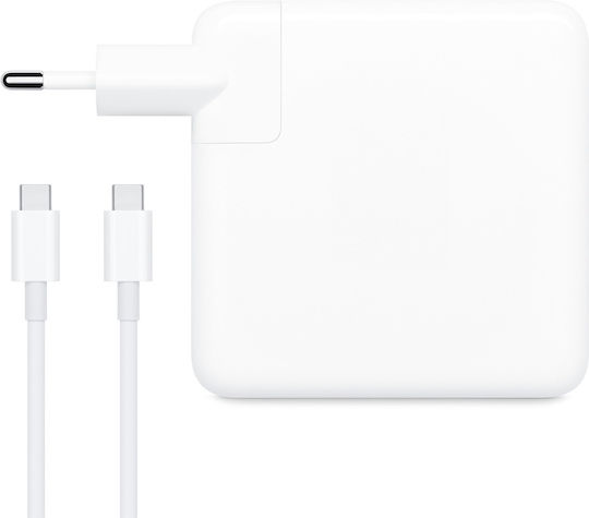 Зарядно устройство Detech за лаптоп Apple 87w Type-c, бяло 353