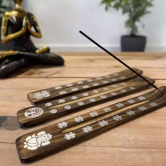 Ξύλινη Βάση Καύσης Αρωματικά Στικ Pentacle Incense Holder 26cm