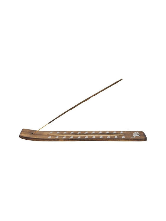 Ξύλινη Βάση Καύσης Αρωματικά Στικ Elephants Incense Holder 26cm