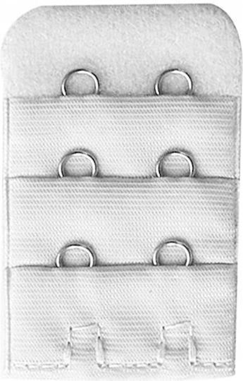 White Plastic Bra Extension 5x3.2cm 3pcs