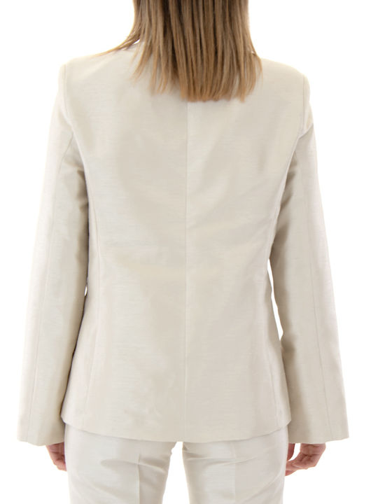 C. Manolo Long Women's Blazer Beige