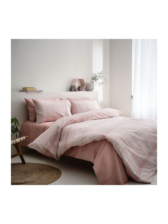 Vesta Home Σετ Παπλωματοθήκη Βαμβακερή Διπλή με 2 Μαξιλαροθήκες 200x240cm Valeria 2
