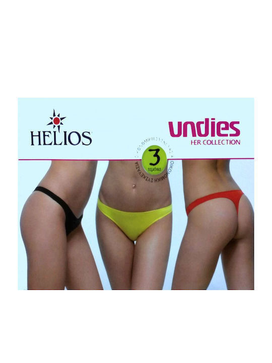 Helios Γυναικεία String 3Pack Pink/Fuchsia/Bordeaux