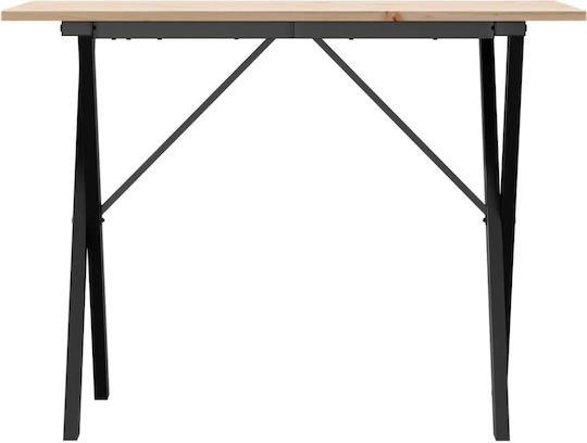 Table Dining Room from Solid Wood & Metal Coffee 100x50x75cm