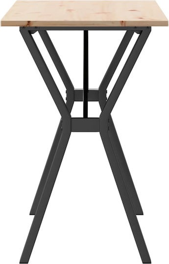 Table Dining Room from Solid Wood & Metal Coffee 100x50x75cm