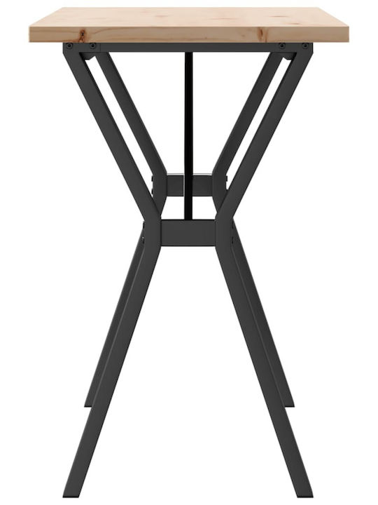 Table Dining Room from Solid Wood & Metal Coffee 100x50x75.5cm