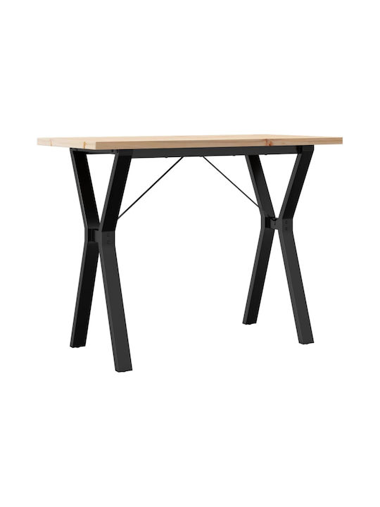 Table Dining Room from Solid Wood & Metal Coffee 100x50x75.5cm