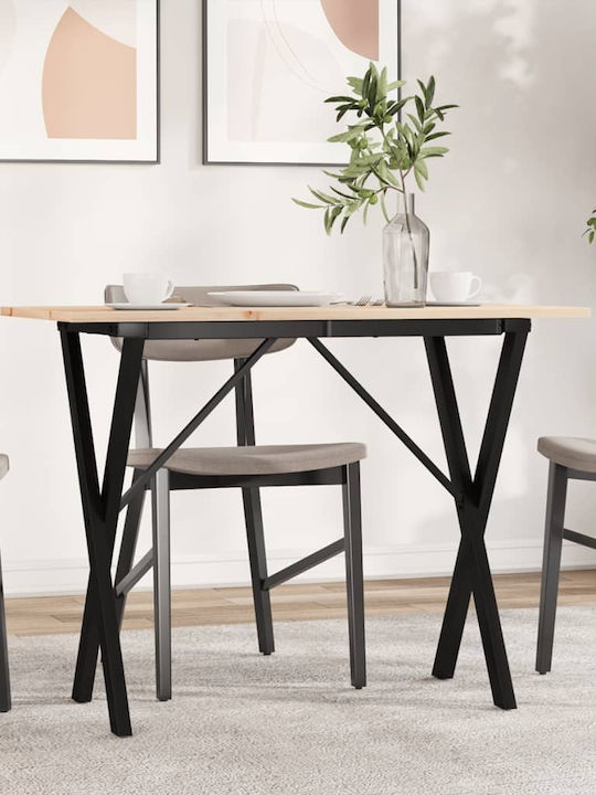 Table Dining Room from Solid Wood & Metal Coffee 100x50x75cm