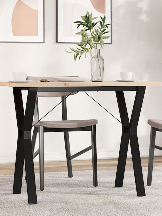 Table Dining Room from Solid Wood & Metal Coffee 100x50x75.5cm