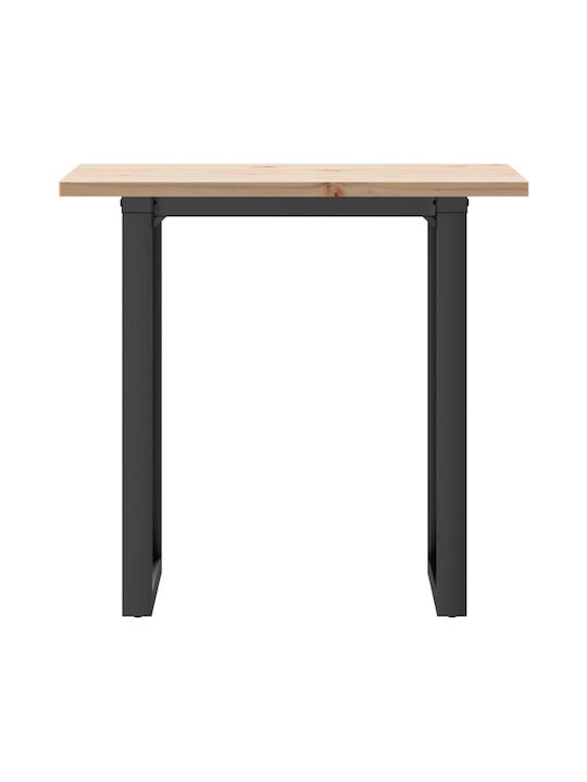 Table Dining Room from Solid Wood & Metal Coffee 80x50x75.5cm