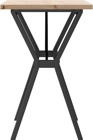 Table Dining Room from Solid Wood & Metal Coffee 80x50x75.5cm