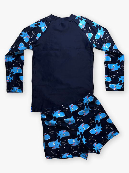 Sky Kinder Badeanzug Bademoden-Set Sonnenschutz (UV) Blue black