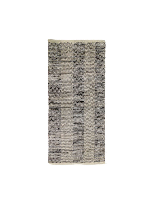 InTheBox Fishbone Teppich Rechteckig Sommer Leder Gray
