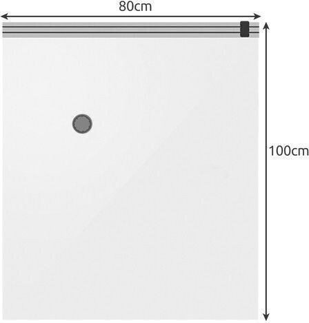 Ruhhy Plastic Sac de Depozitare pentru Haine Etanș și cu Vid în Culoare Alb 80x100x30cm 1buc