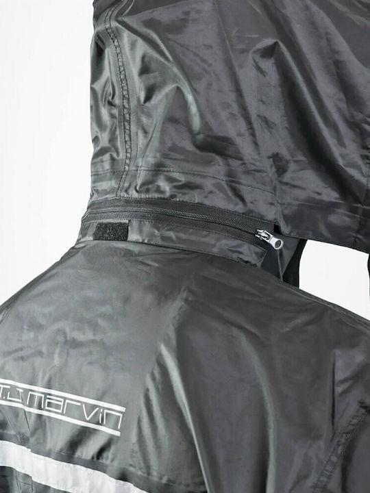 Adiavroxo (Work Aprons & Sleeves) Set impermeabil pentru pantaloni și jachetă de motocicletă pentru bărbați Negru Culoare