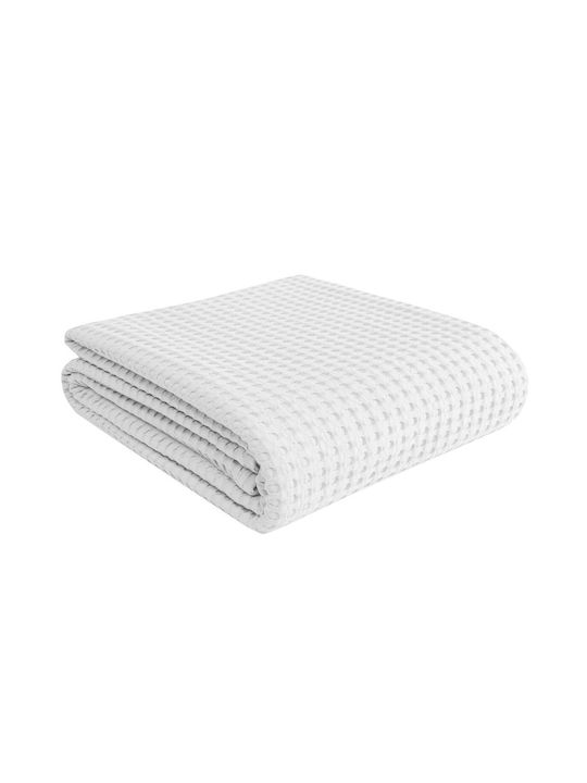 Flamingo Pablo Pique Blanket Double 220x240cm White