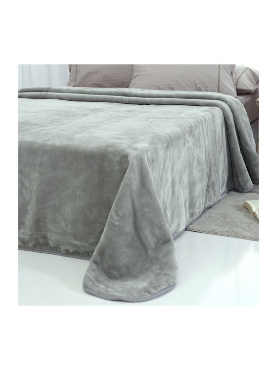 SB Home Tyrol Pătură Catifea Simplă 160x220 cm Gri