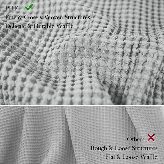 Viosarp Piqué Bettdecke Übergröße 220x240cm Grau
