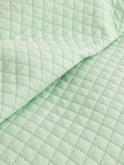 Palamaiki Jenn Σετ Κουβερλί Υπέρδιπλο Microfiber Mint 220x240cm 3τμχ