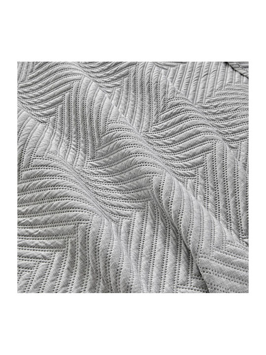 Guy Laroche Bone Σετ Κουβερλί Ημίδιπλο Microfiber Bone Grey 180x240cm 2τμχ