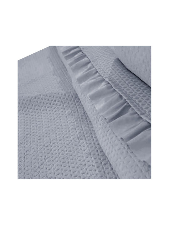 Borea Anais Σετ Κουβερλί Μονό Microfiber Γκρι 160x220cm 2τμχ
