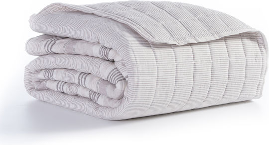 Nef-Nef Homeware Canfield Покривало Полутораспално Микрофибър Сив 180x240см