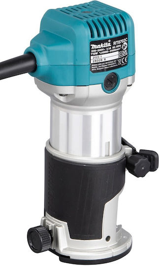 Makita RT0702C Einstechfräser 710W mit Geschwindigkeitsregelung und mit Absaugsystem