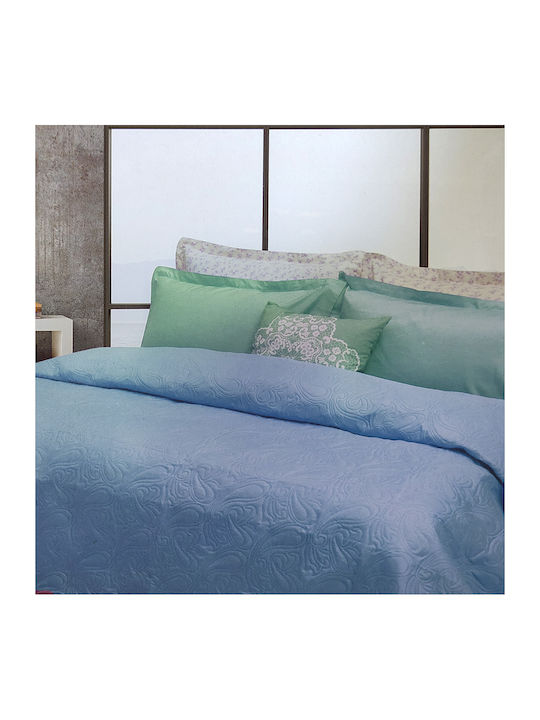 Das Home Happy Line 9316 Κουβερλί Υπέρδιπλο Μπλε 220x240cm