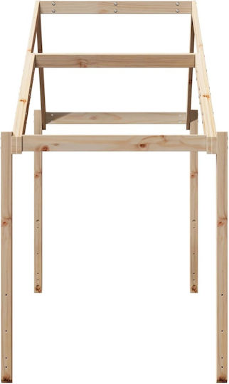 Bettgestell Bett Braun 203x80.5x142cm