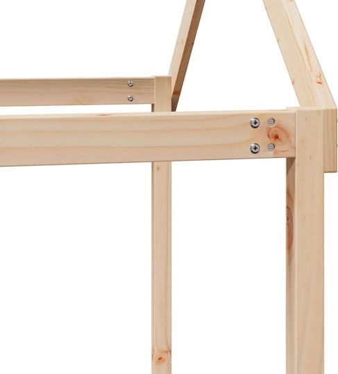 Bettgestell Bett Braun 207x80.5x151.5cm