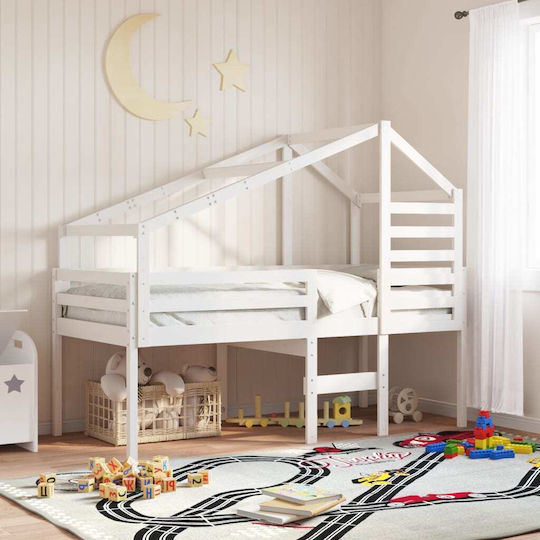 Bettgestell Bett Weiß 198x97x113cm