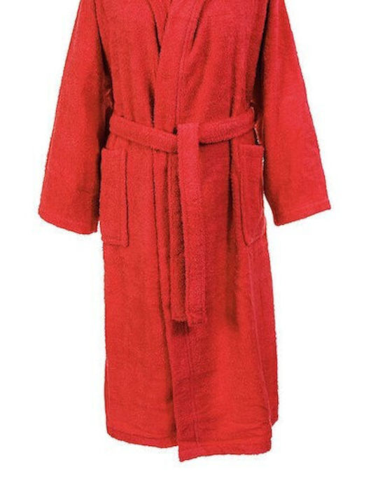 Dimcol 3010 Bathrobe with Hood Red 420gr/m²