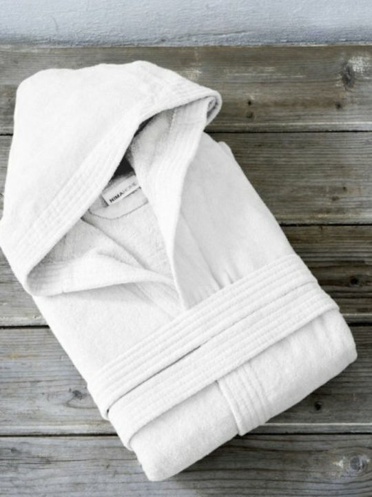 Nima Zen Bathrobe with Hood White 400gr/m²