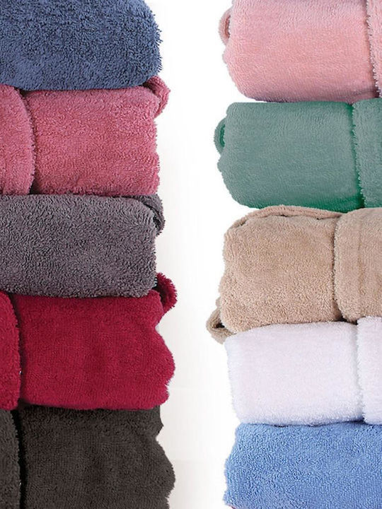 Nef-Nef Homeware Status Bathrobe with Collar Bordeaux 450gr/m² 010676