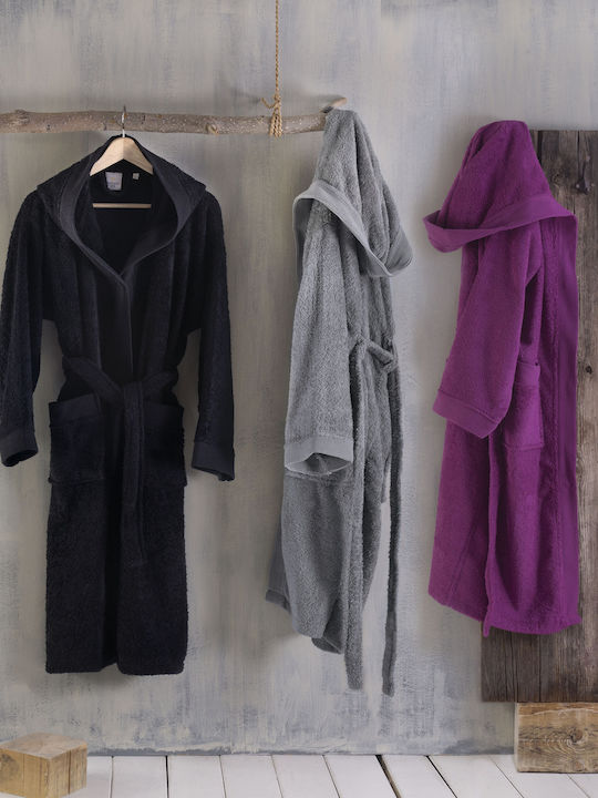 Rythmos Amadeus Bathrobe with Hood in Gray Color 420gr/m²