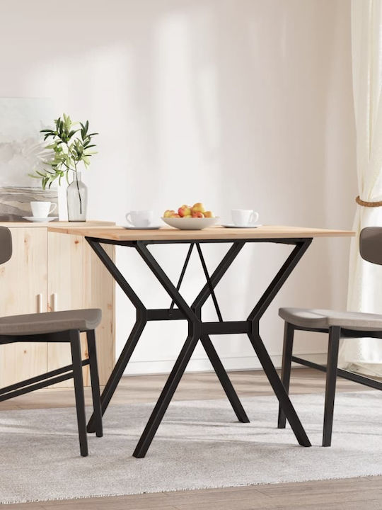 Table Dining Room from Solid Wood & Metal Coffee 80x80x75cm