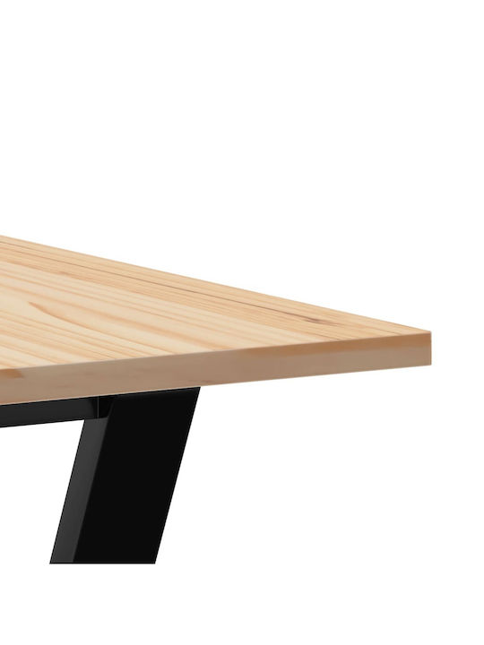 Square Table Dining Room from Solid Wood & Metal Coffee 60x60x75cm