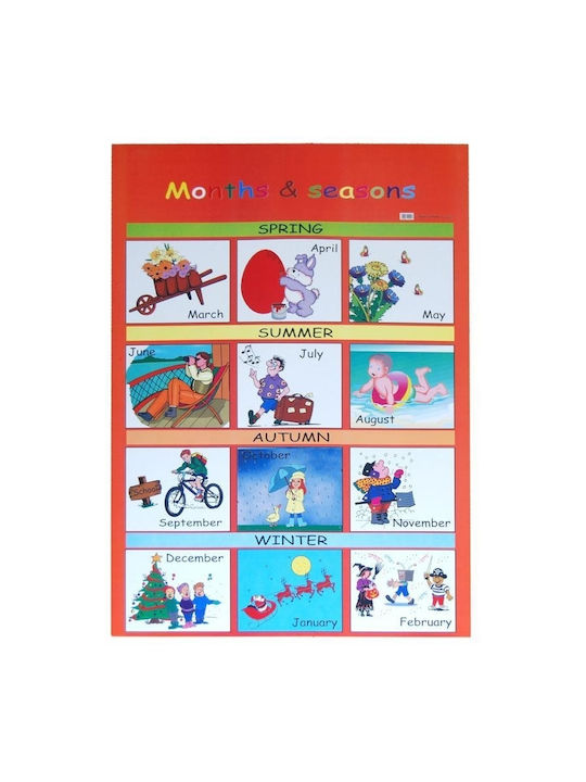 Next Educational Kids Poster Seasons 50x70cm 3 pcs