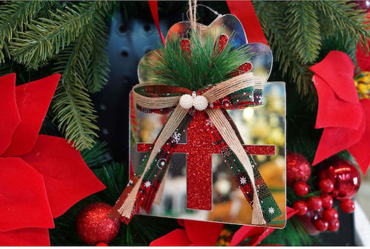 Hängendes Ornament Geschenk Weiß 15x14cm