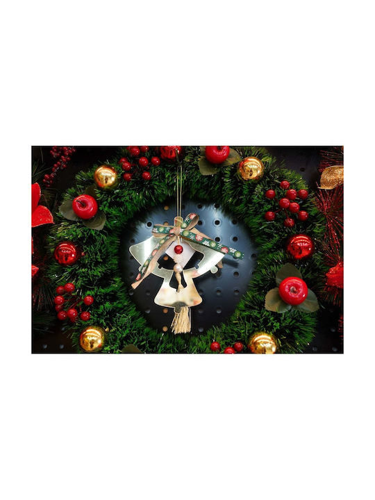 Hanging Bell Ornament Gold 26x14cm