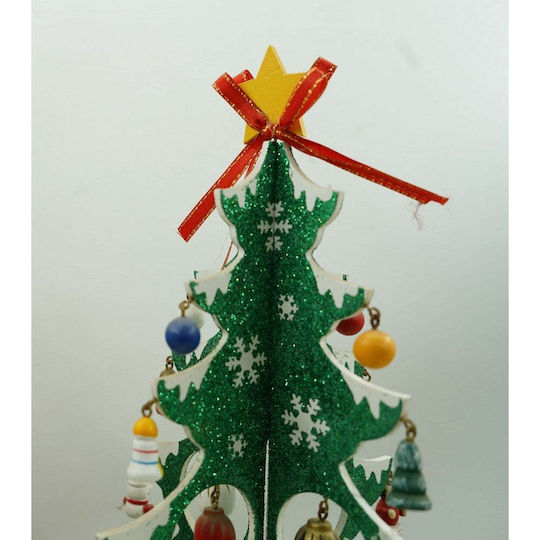 Christmas Decorative Wood Tree 33cm Green